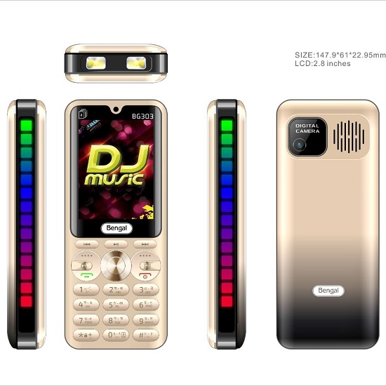 Bengal BG303 Dj 4SIM Standby 4500mAh Power Bank Phone 
