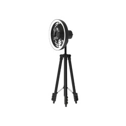 Jisulife FA17 Outdoor LED Ceiling Fan with Long Tripod Stand