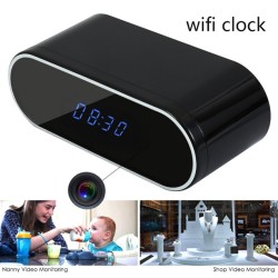 Table Clock WiFi Night Vision Camera