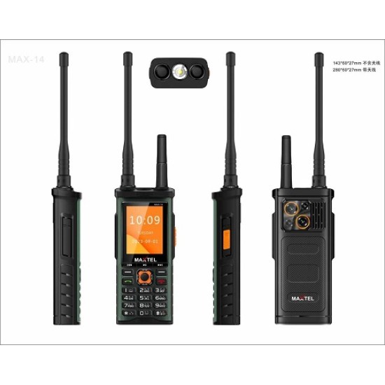 Maxtel Max14 Dual Antina Power Bank Mobile Four Sim Orange