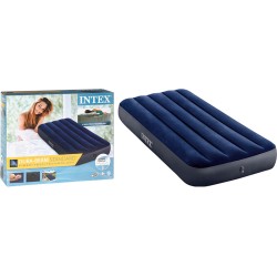 Intex Double Air Bed With Electric Pumper Free - Blue