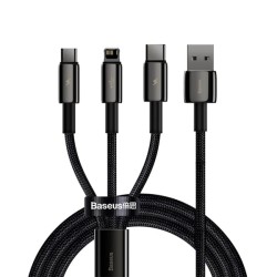Baseus Tungsten Gold 3-in-1 Fast Charging Data Cable