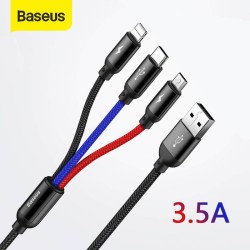 Baseus Multi Charging Cable 3 in 1 Fast Charger Price in Bangladesh - KINBO SHOP BD
