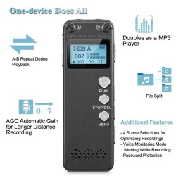 GH-500 Digital Display Voice Recorder 8GB 