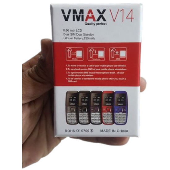VMAX V14 Super Mini Dual Sim Mobile Phone 750mAh Battery With Warranty VMAX V14 Super Mini Dual Sim Mobile Phone 750mAh Battery With Warranty