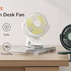 JISULIFE FA29A Clip On Desk Fan 4000mAh Rechargeable 