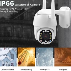 V380 Outdoor PTZ Camera 1080P Waterproof 355 Degree Rotted