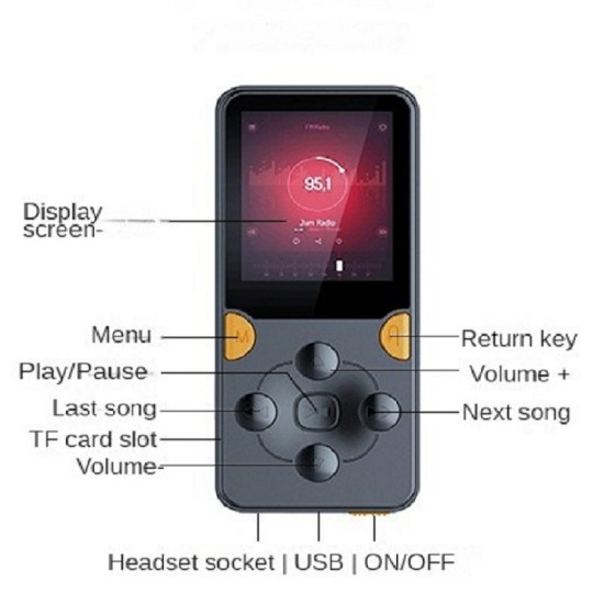 Mrobo X02 MP3 Music Player 